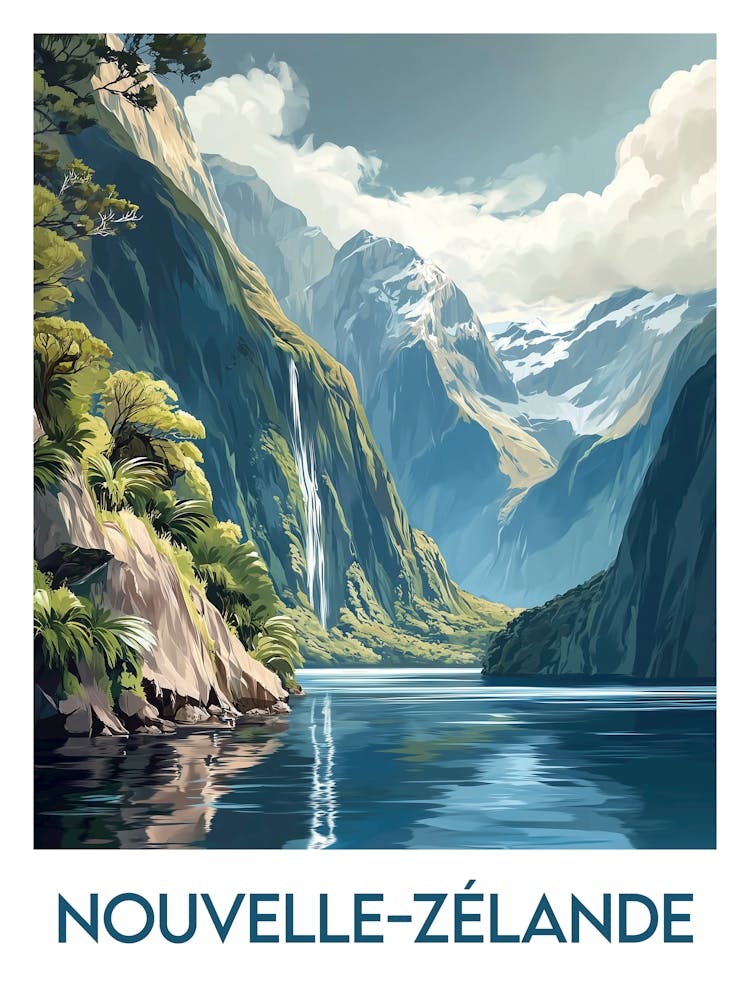Affiche de voyage Nouvelle Zélande 1