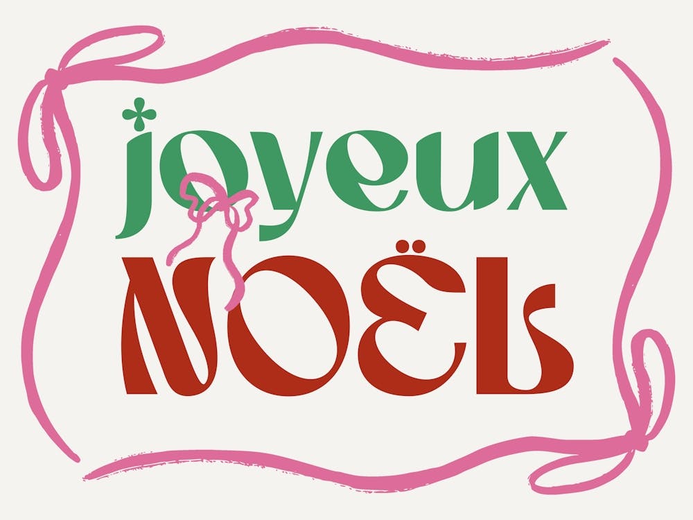 Joyeux Noel. Whimsical Christmas Typography