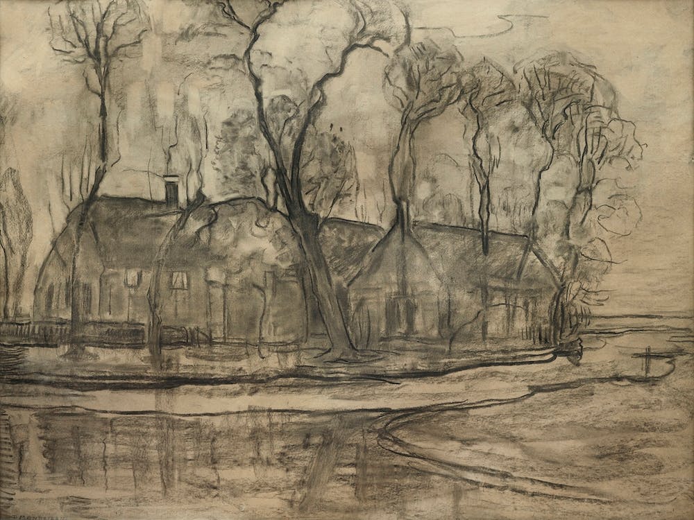 Farm Near Duivendrecht, The Sea (1905–1914), Piet Mondrian
