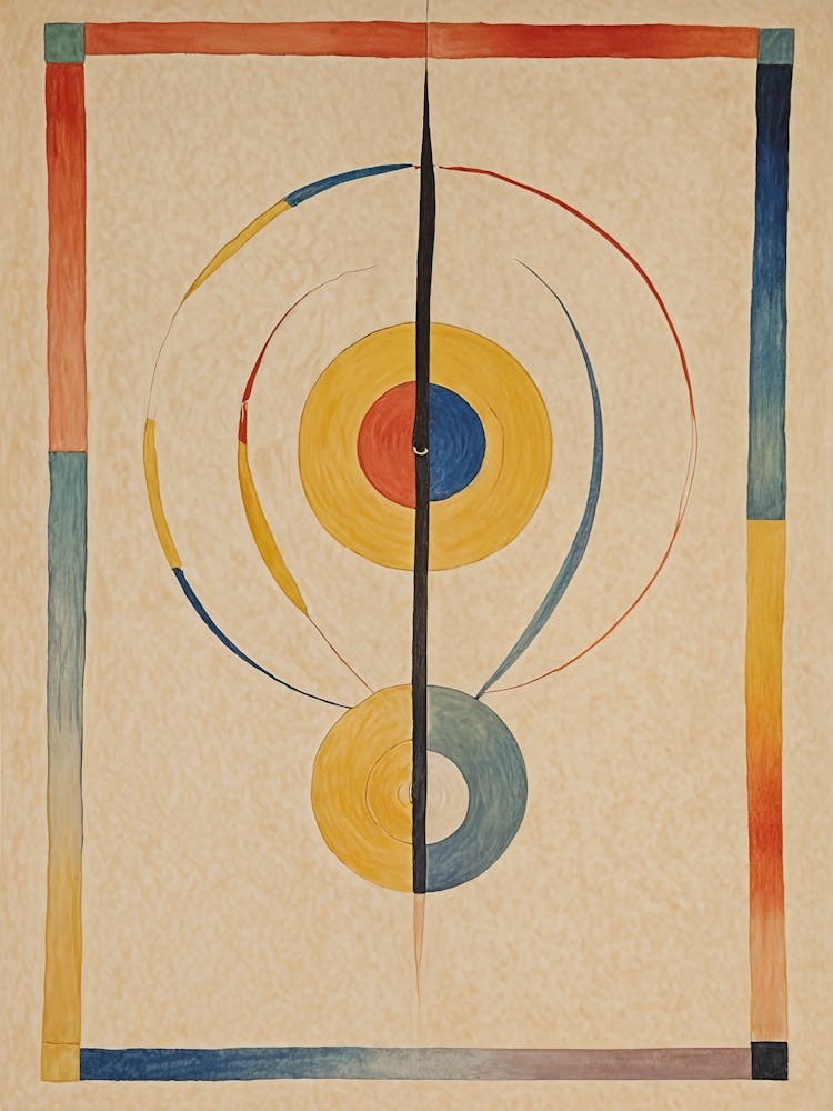 Abstract Primary Colours Red Blue Yellow
