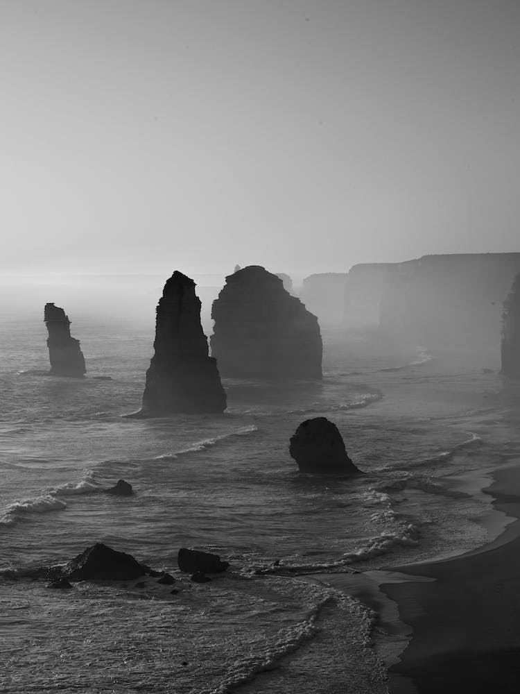 Twelve Apostles | Schwarz-Weiß | Great Ocean Road | Australia