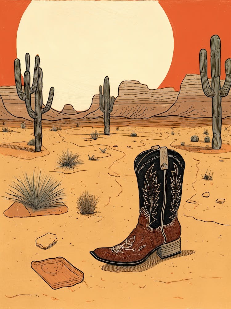 A Cowboy Boot In The Desert 4