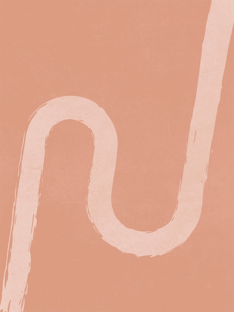 Abstract Brush Stroke 6 In Terracotta