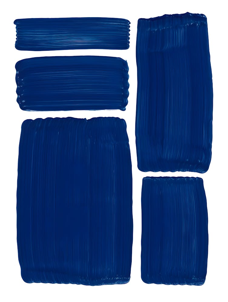 Abstract Blue Brushstrokes Print - Textured Paint