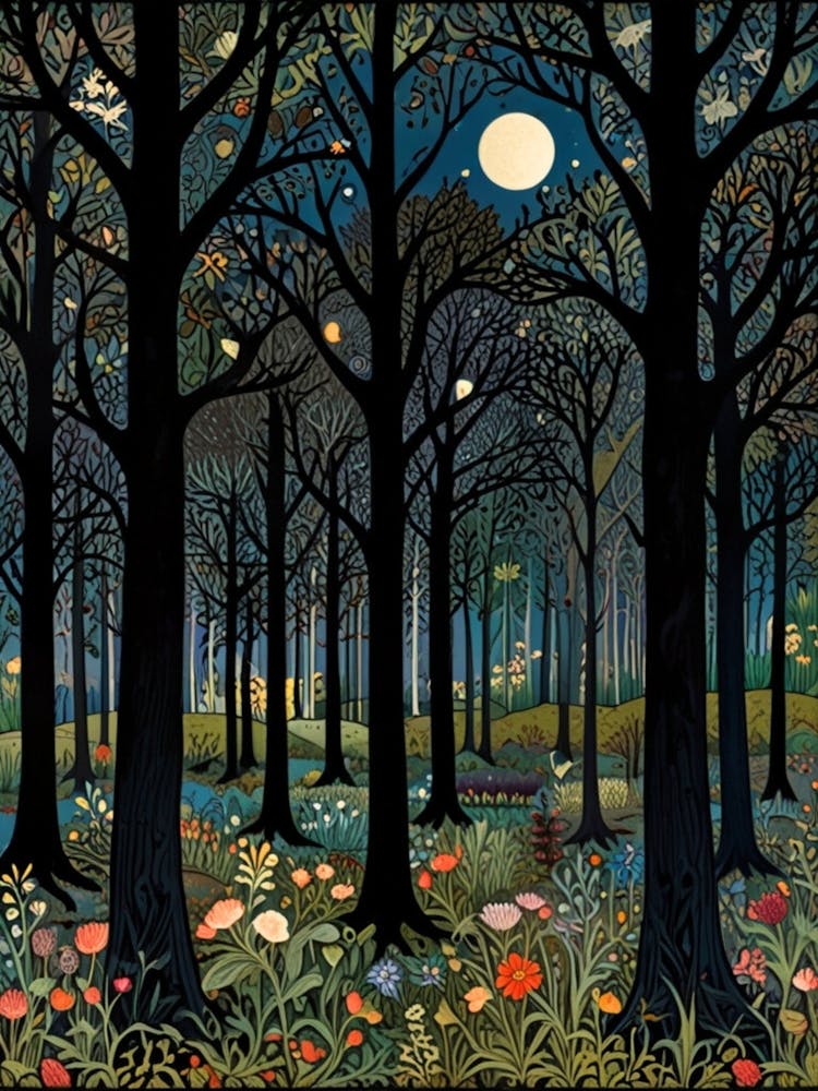 William Morris Forest At Night 37