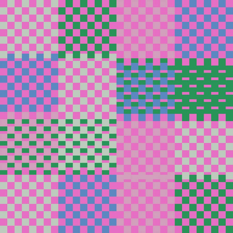 Dopamine Pink Checkered Pattern
