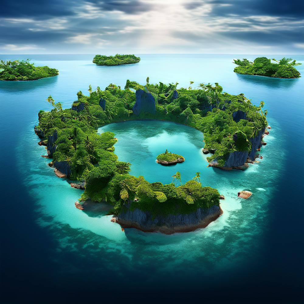 Herzförmige Insel