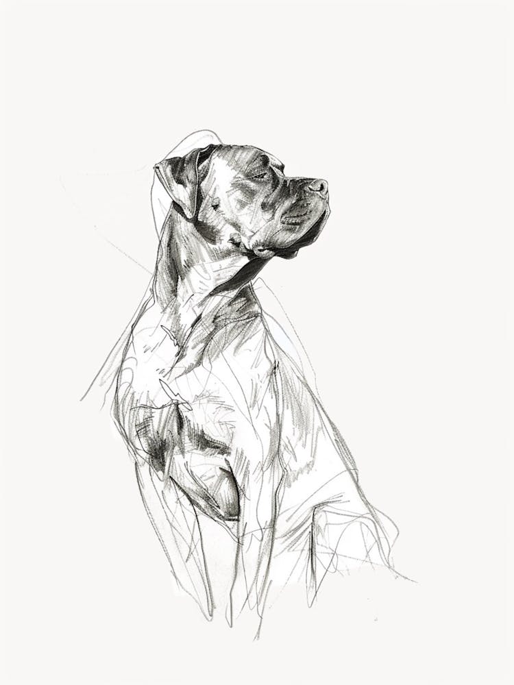 Cane Corso Kohlezeichnung 2