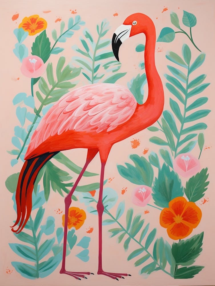 Pink Scandi Greater Flamingo 4