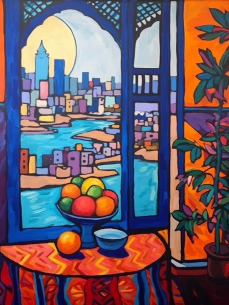 Window Dubai United Arab Emirates In The Style Of Matisse 4