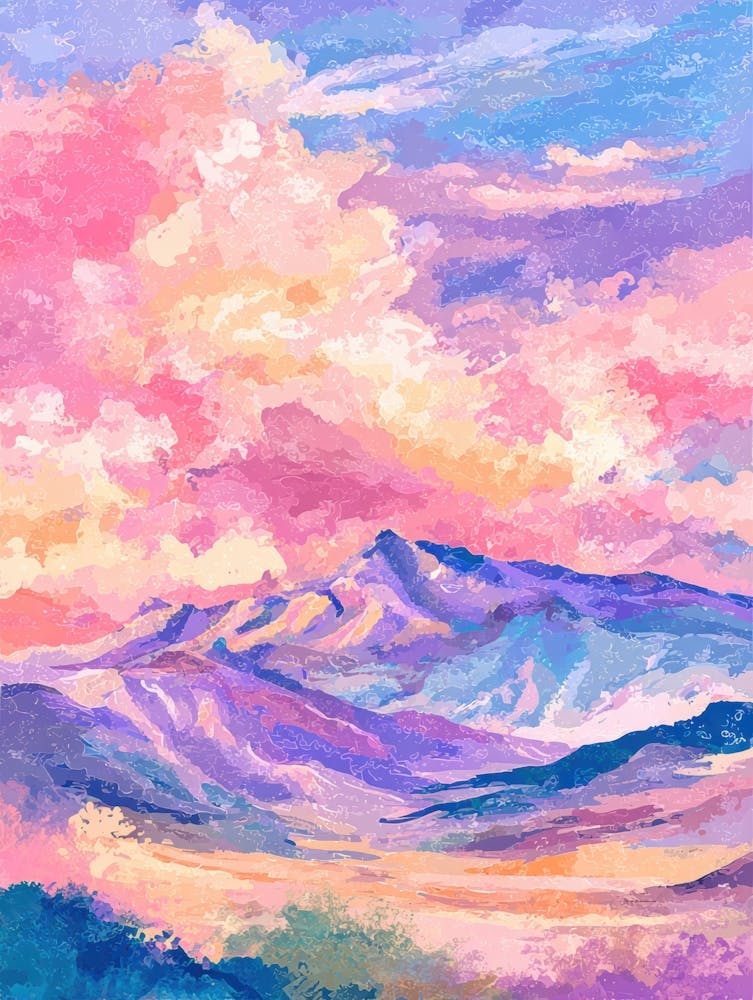 Sonnenuntergang in den Bergen 42