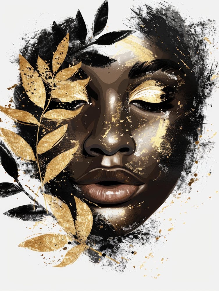 Gold Leaf Face 1