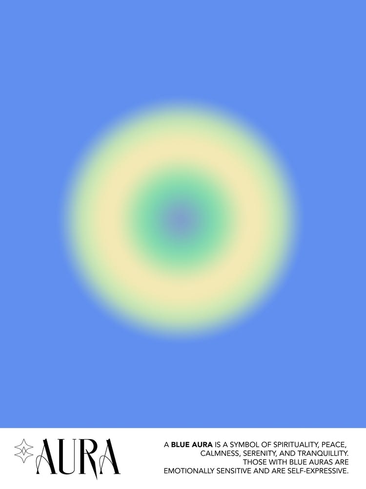 Aura Blue Poster