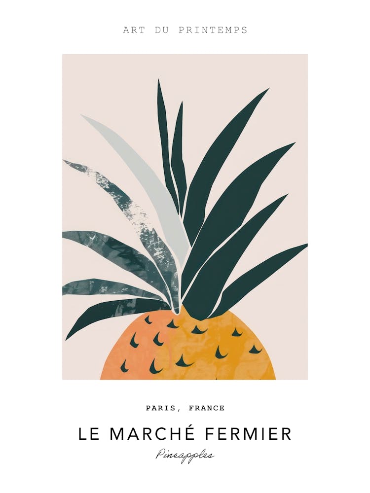 Pineapples Le Marche Fermier Poster 1