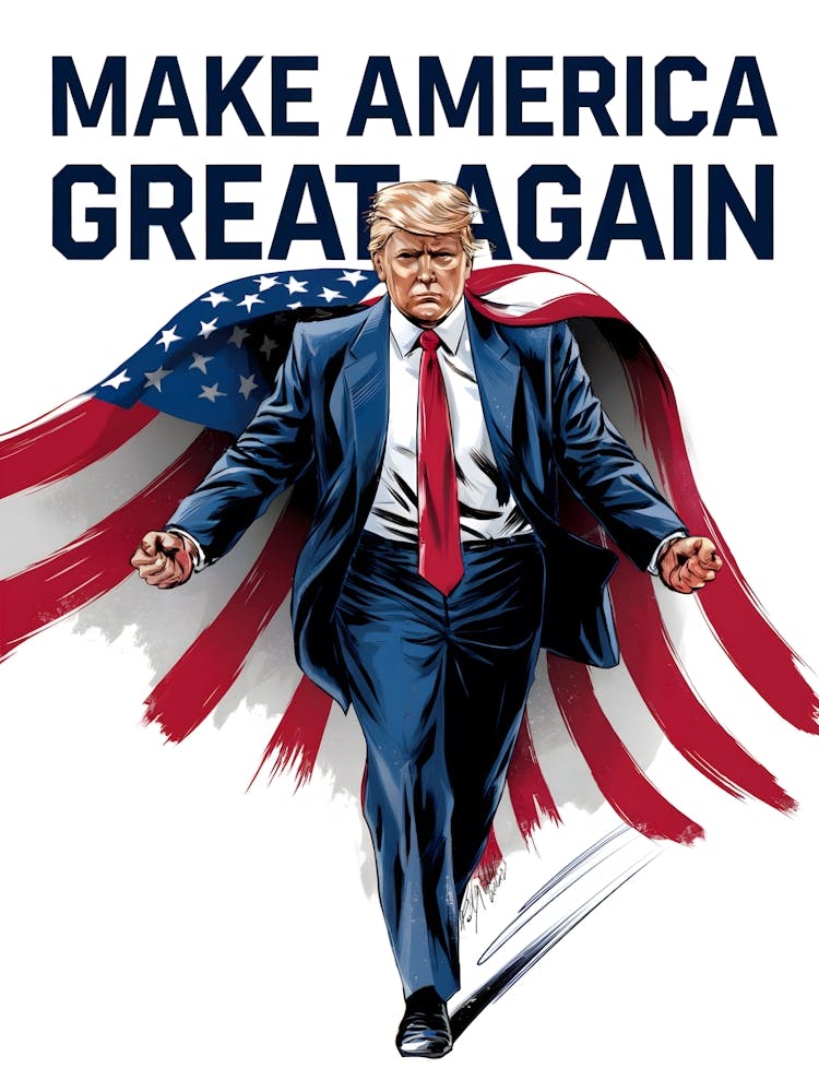 Trump Make America Great Again Poster Painting