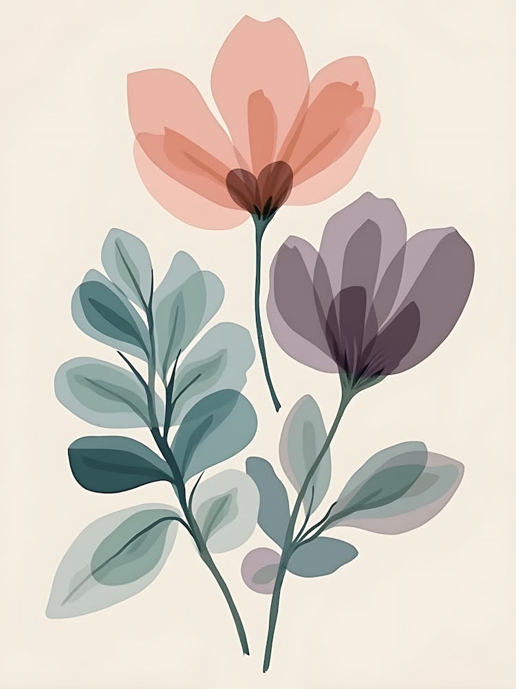 Soft Neutral Floral Prints | Elegant Nature-Inspired Art for Interiors