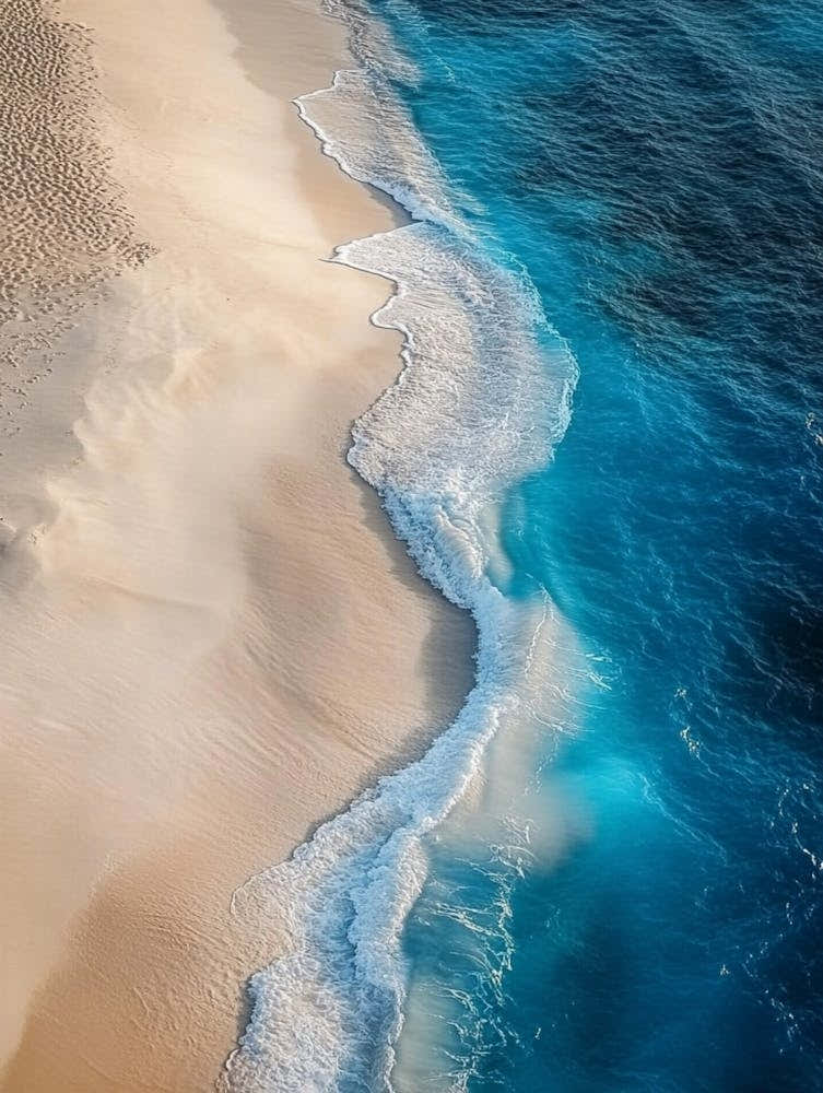 Sand Beach At Sunrise