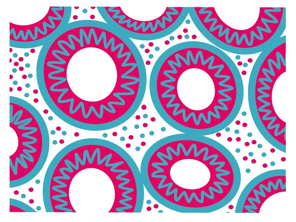 Blue and Pink Circles