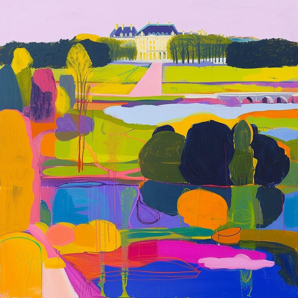 Colourful Gardens Park Of The Palace Of Versailles France 1