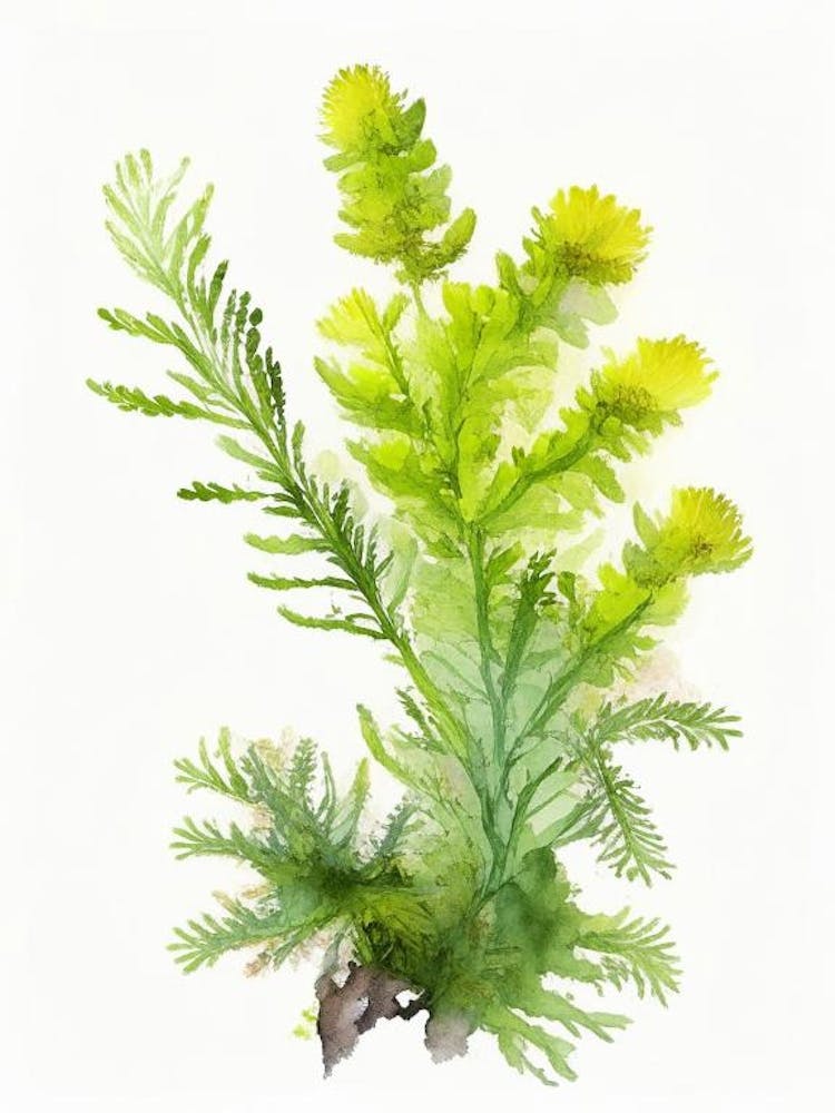 Club Moss Wildflower Watercolour 1