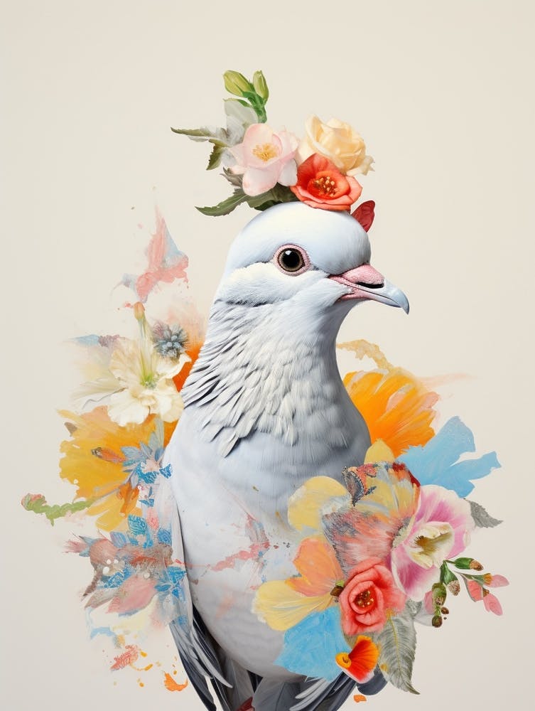 Bird With A Flower Crown Dove 3