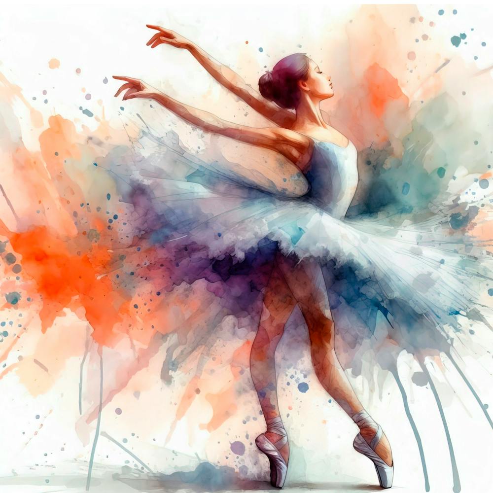 Ballerina in watercolor