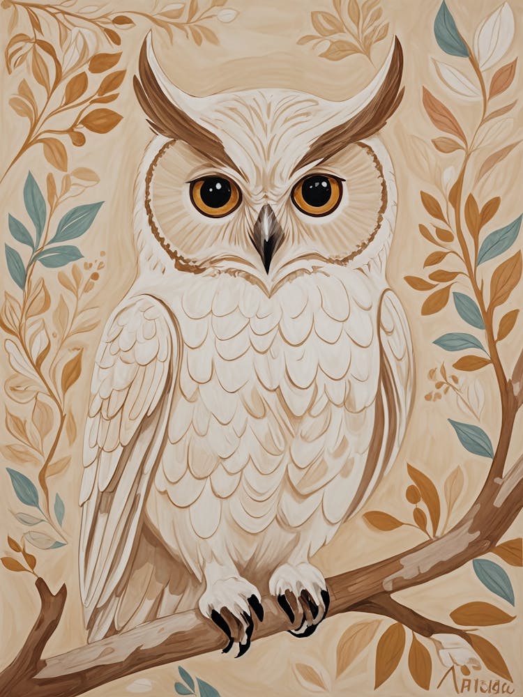 Owl On A Branch
