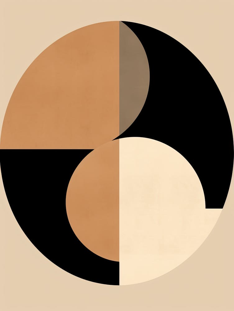 Beige Serenity Dance: Mid-Century Whirl