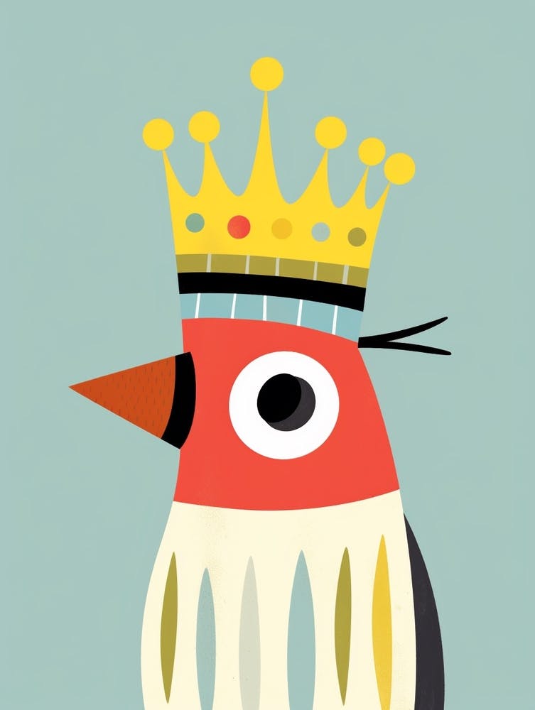 Little Parrot 1 Wearing A Crown