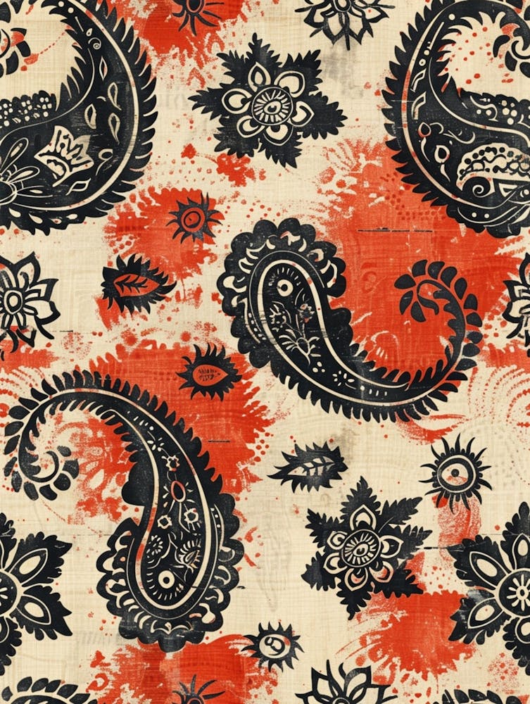 Paisley Pattern, In The Style Of Ottoman Art, Detailed, Classical, Floral Patterns, Seamless
