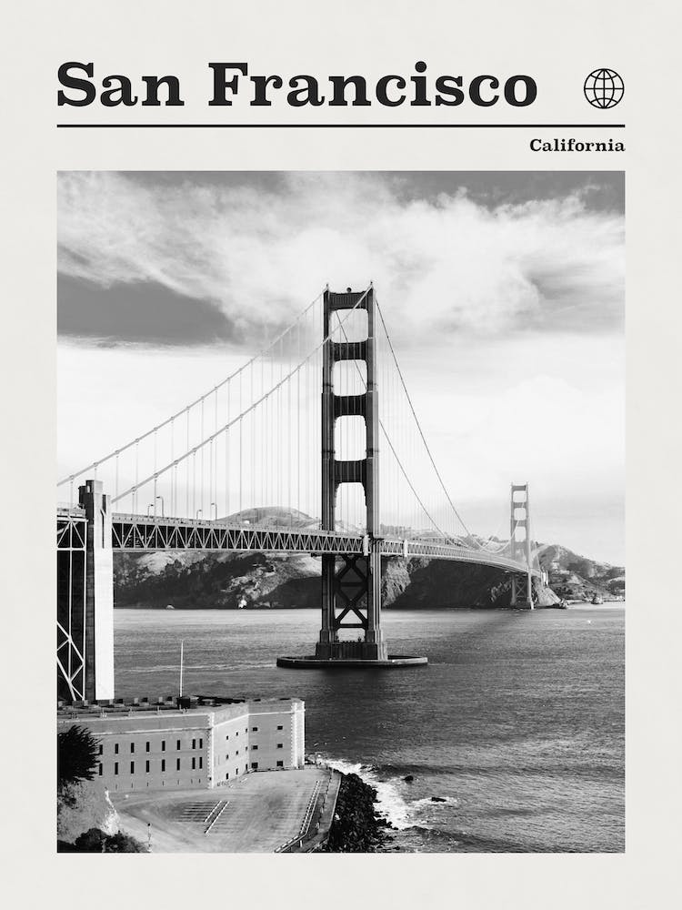 San Francisco California Black And White