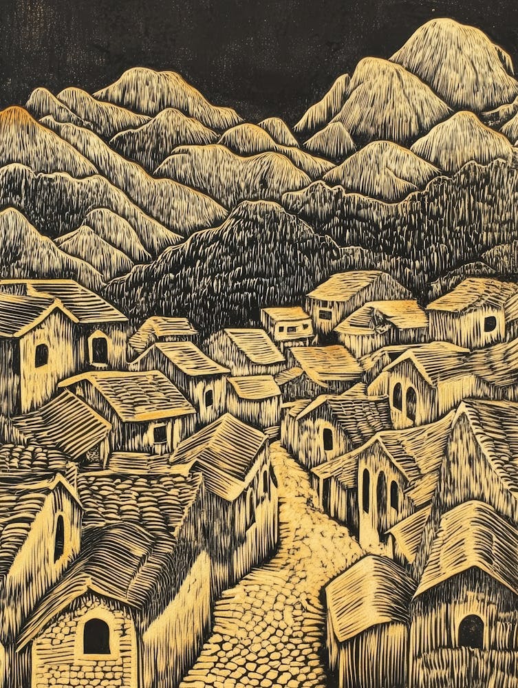 Village In The Mountains 1