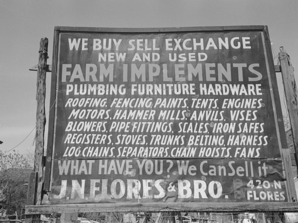 Sign, San Antonio, Texas By Russell Lee