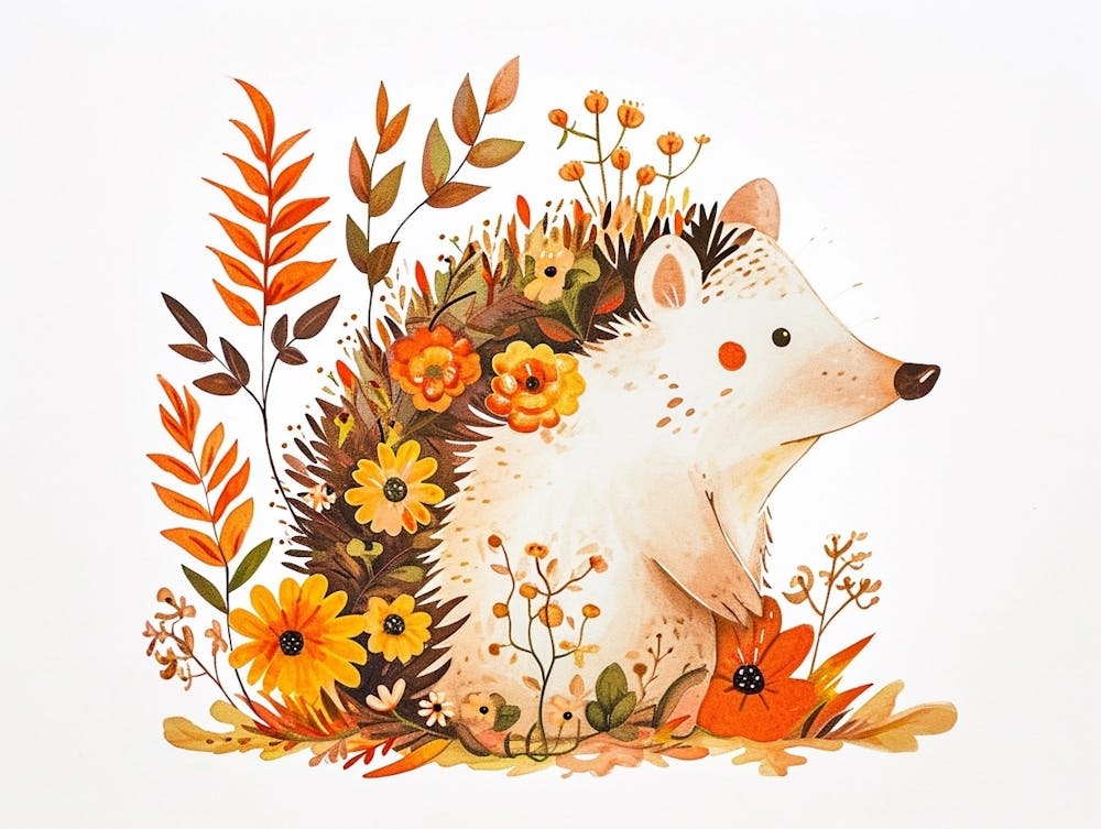 Little Floral Hedgehog 5