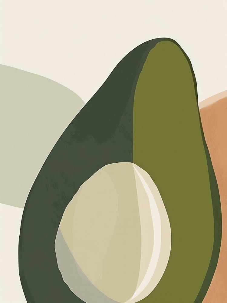 Avocado Close Up Illustration 5