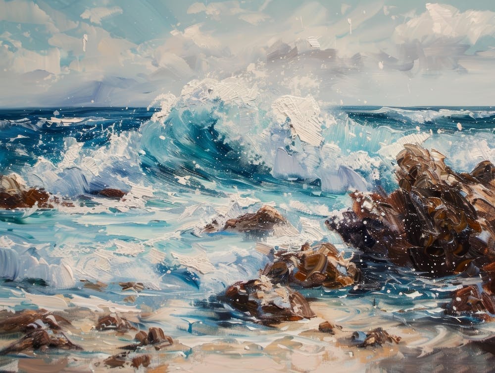 Ocean Crashing Waves