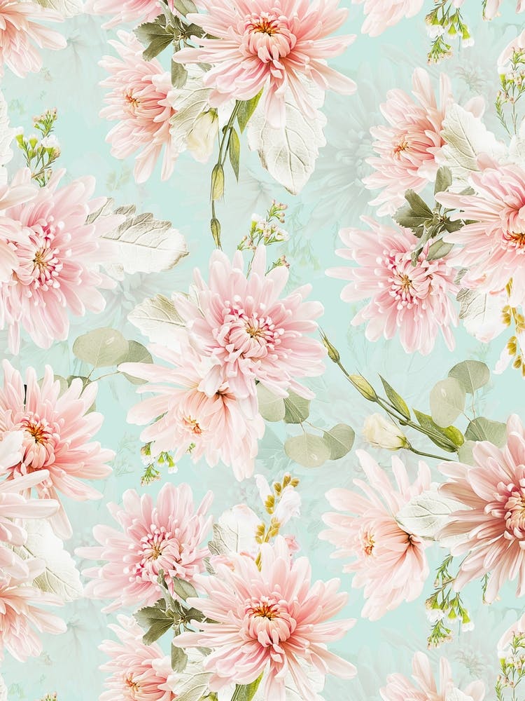 Blush Pastel Summer Chrysantems