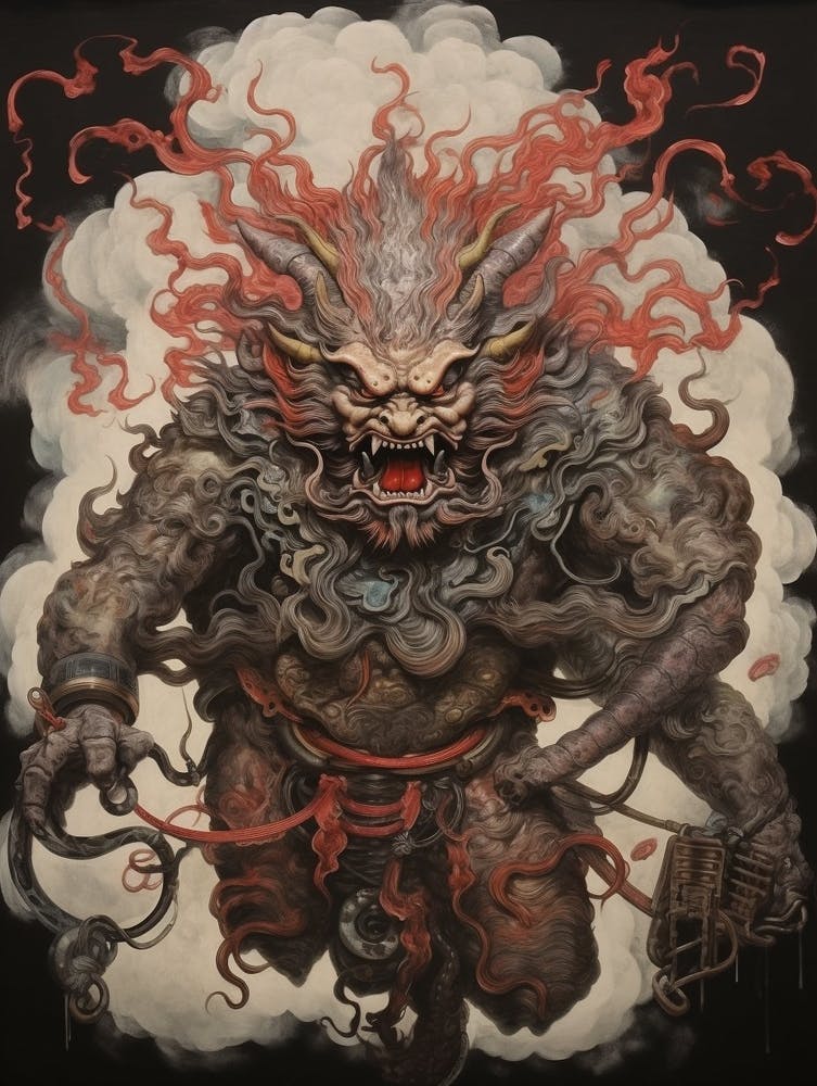 Raijin Thunder God Japanese Style 5