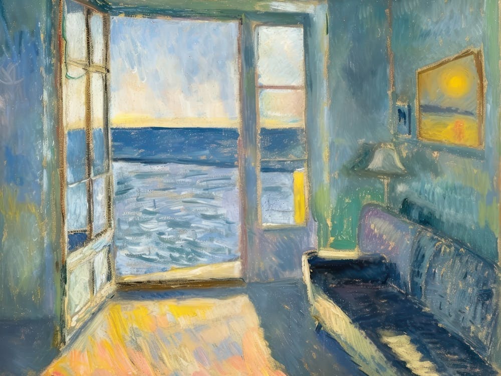 Seabound Beauty Painting Inspired By Paul Cezanne