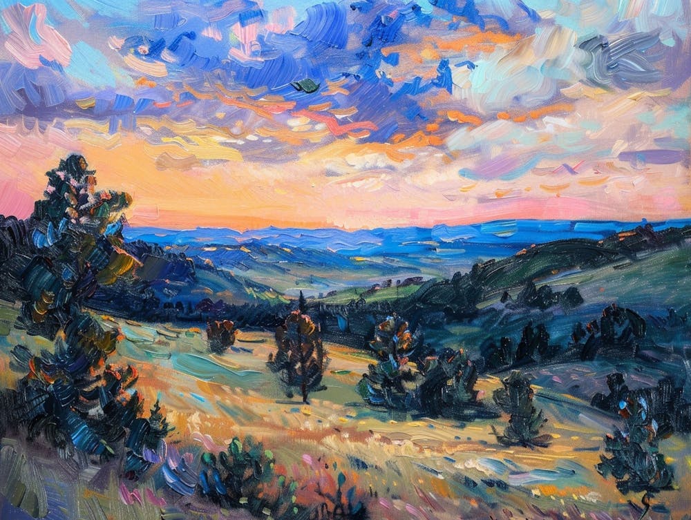Western Sunset Landscapes Black Hills South Dakota 1
