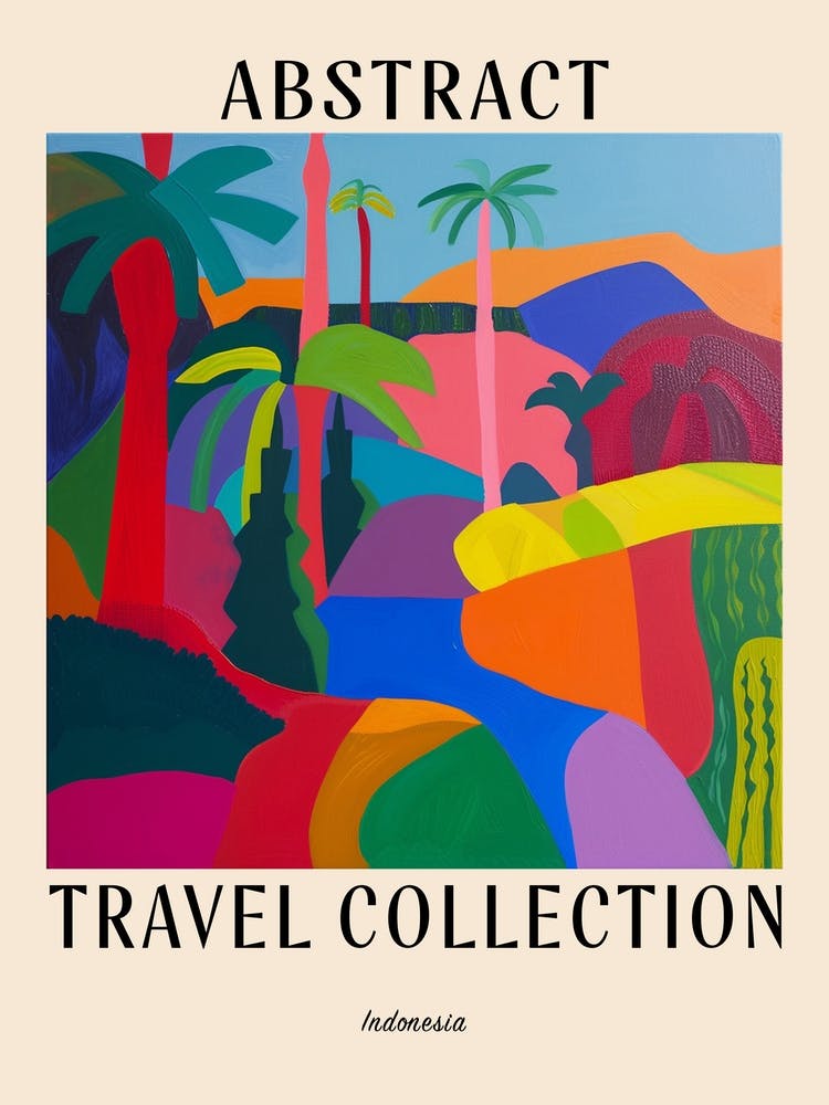 Abstract Travel Collection Poster Indonesia 2