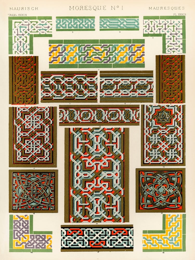 Vintage Pattern Illustration, Owen Jones                                                                                                    