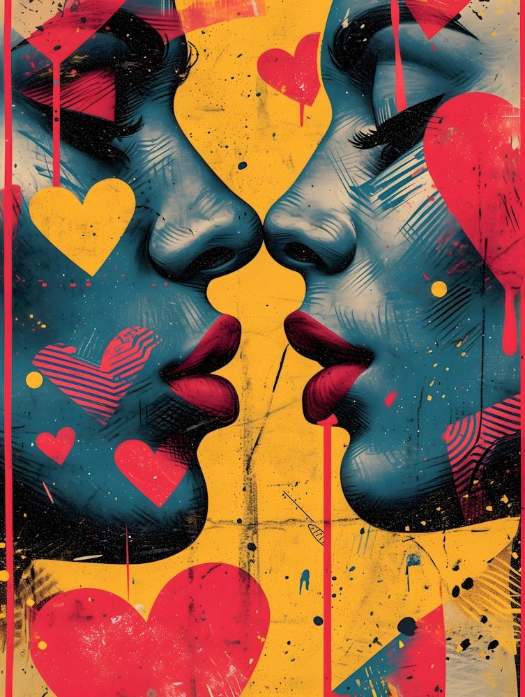 Just Love And Kissing, Vibrant Pop Art