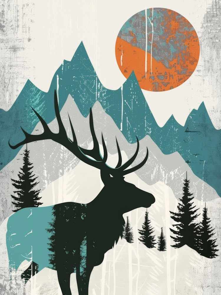 Elk Canvas Print 1