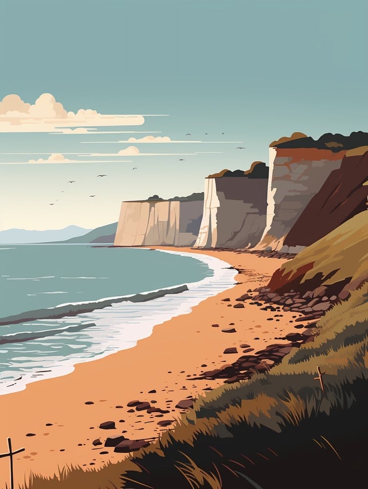 Jurassic Coast England 2 Hiking Trail Landscape