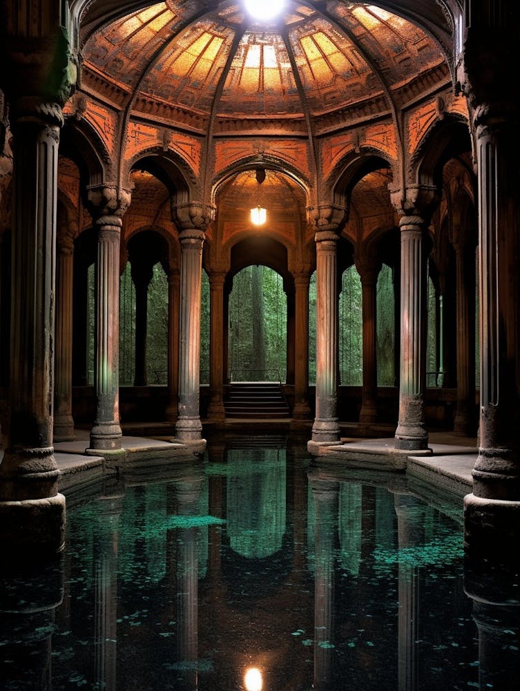 Basilica Cistern Yerebatan Sarnc Pixel Art 3