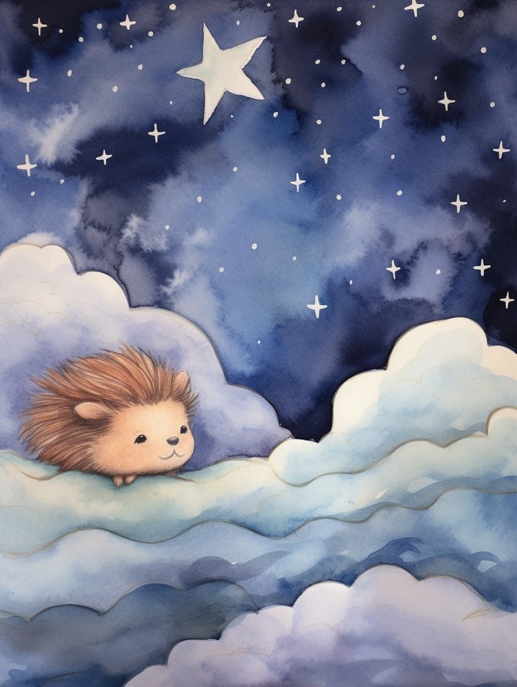 Baby Porcupine 1 Sleeping In The Clouds