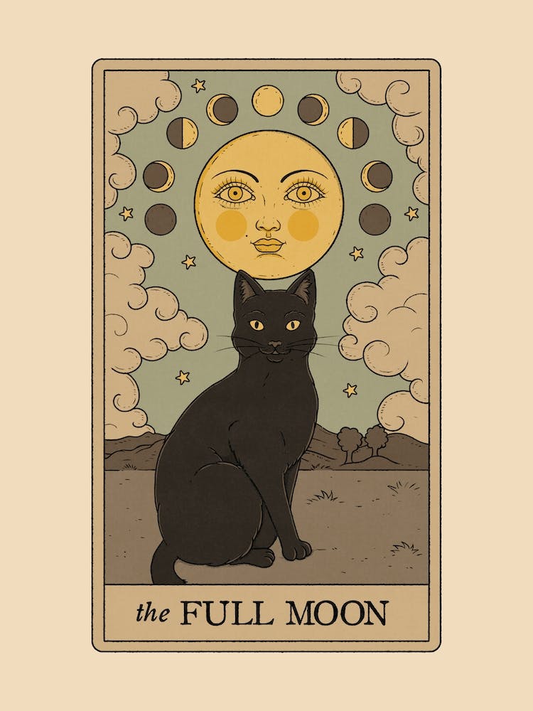 The Full Moon    Cats Tarot