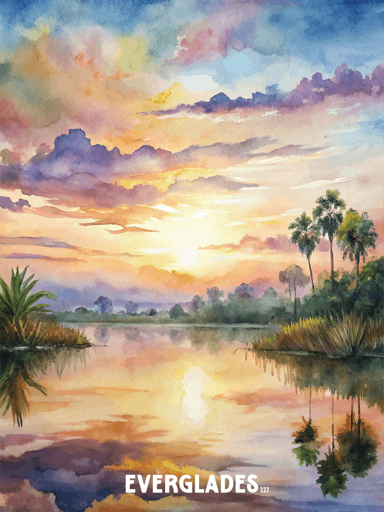 Everglades National Park Watercolor Painting