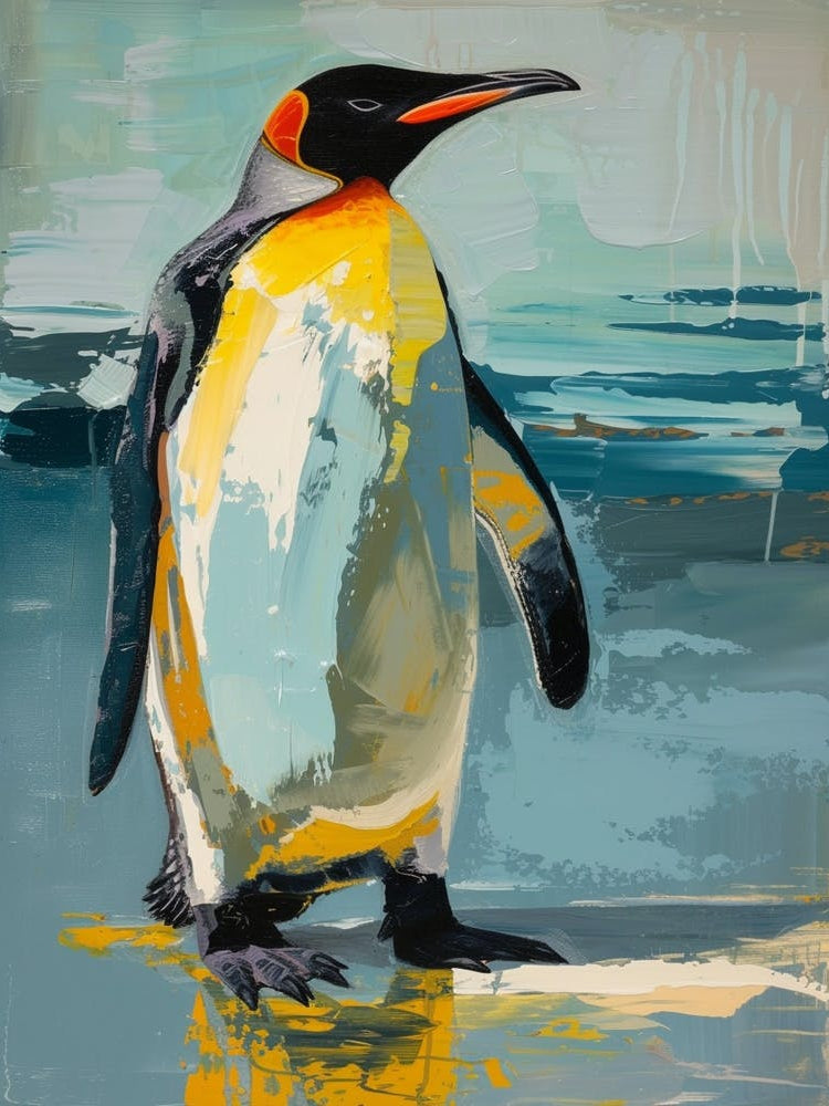 King Penguin Petermann Island Colour Block Painting 3